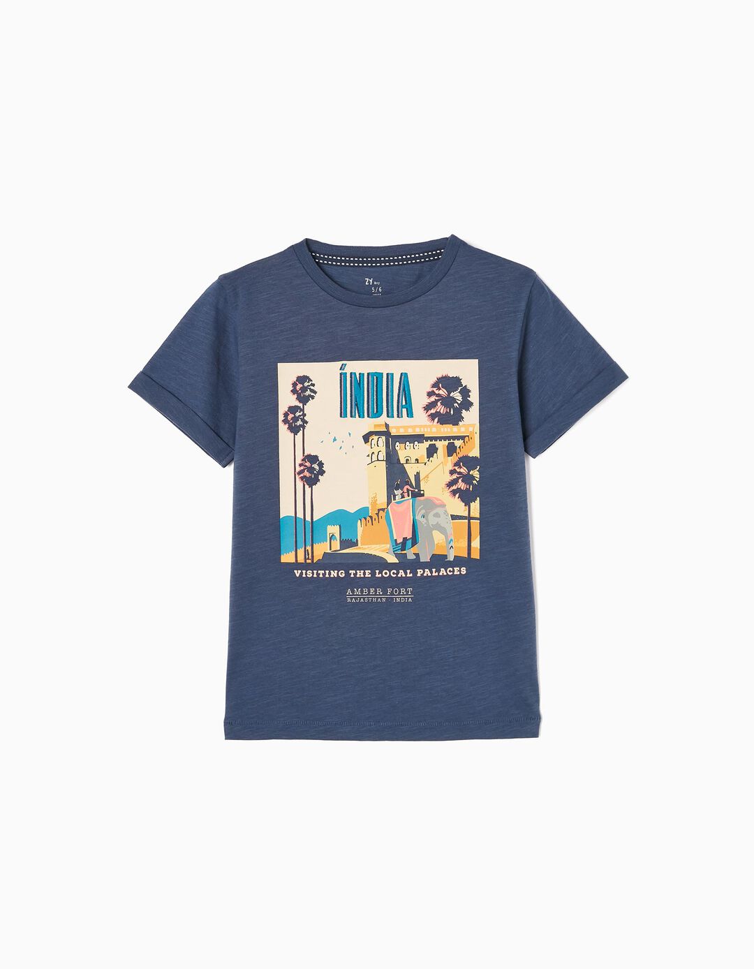 Cotton T-shirt for Boys 'India', Blue