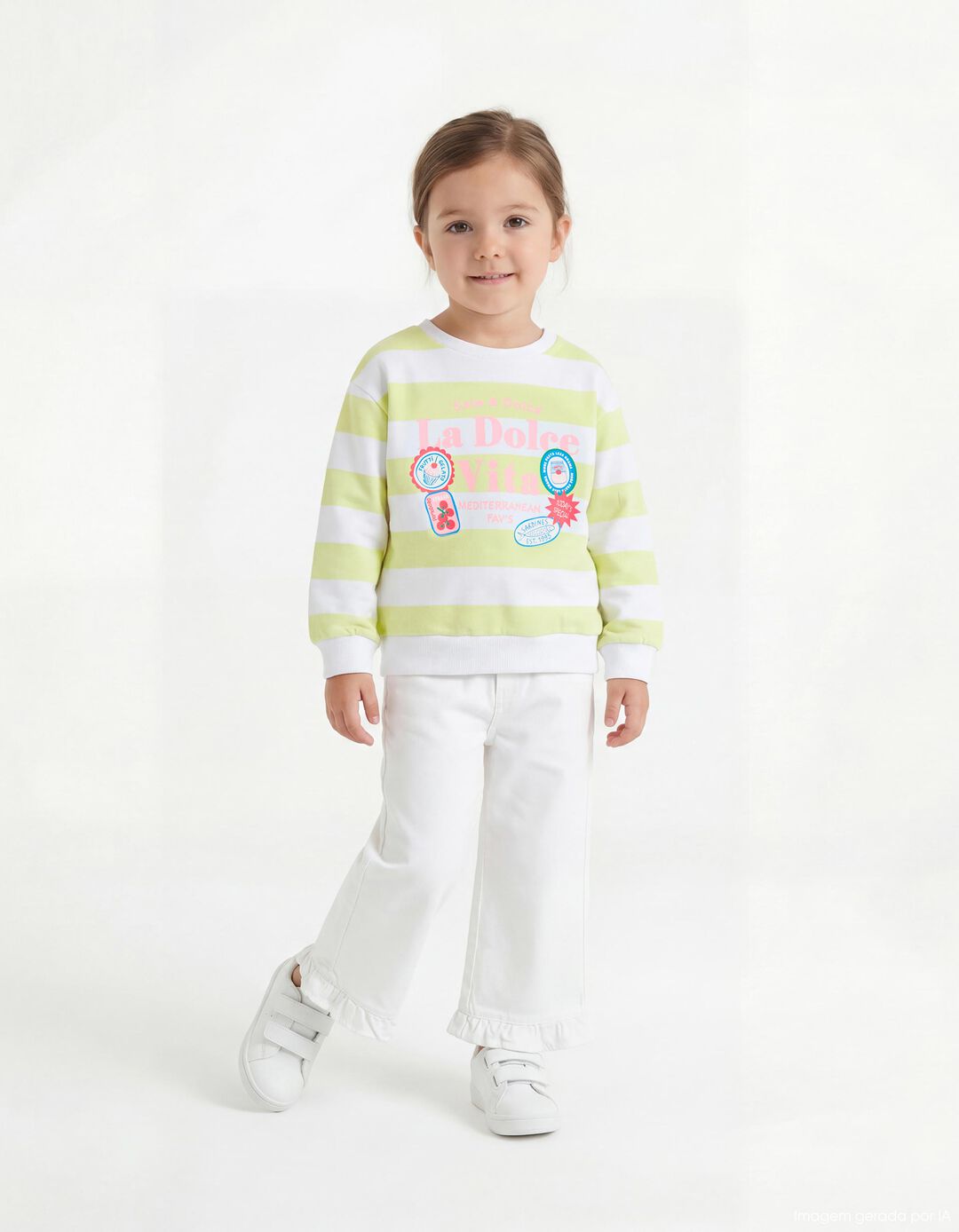 Sweatshirt, Menina, Amarelo Claro