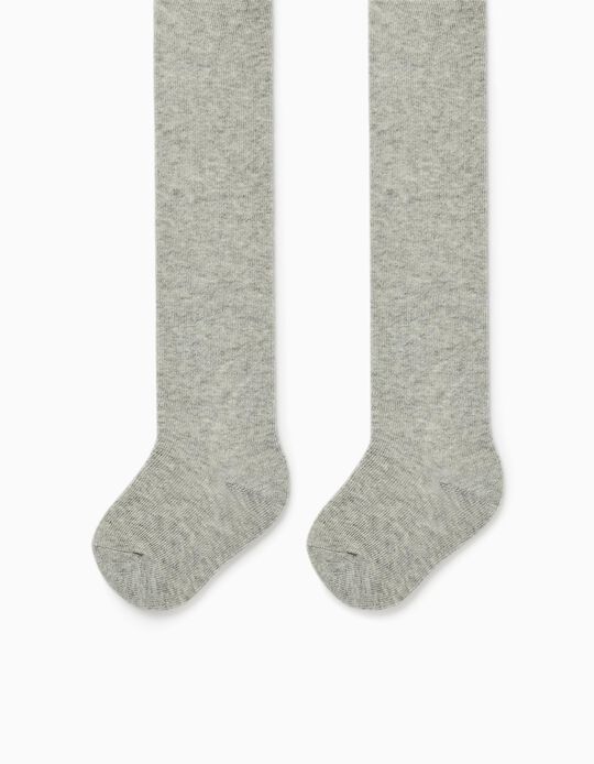 Cotton Tights for Babies, Grey