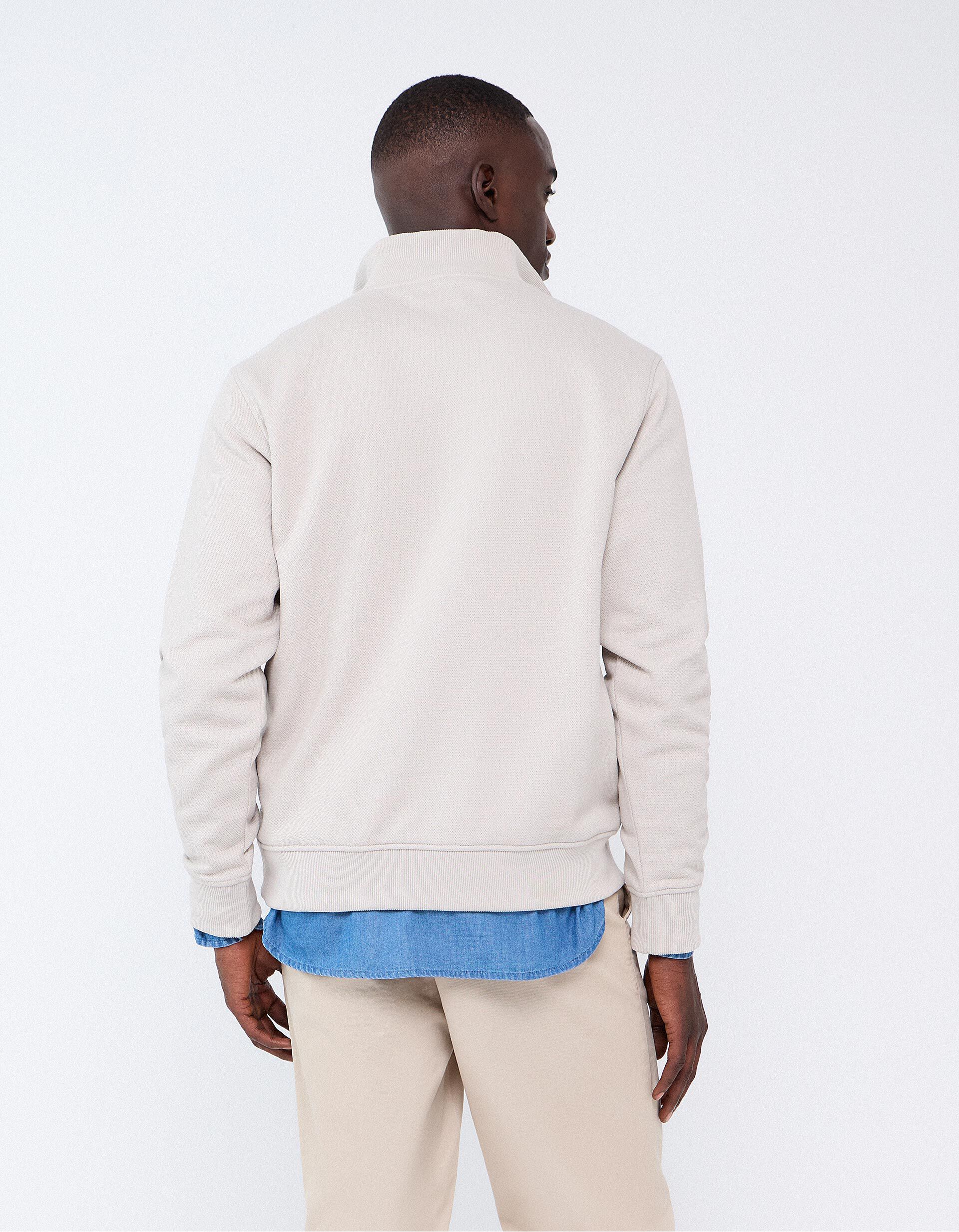 Comprar Online Sweatshirt De Gola Alta, Homem, Bege Claro
