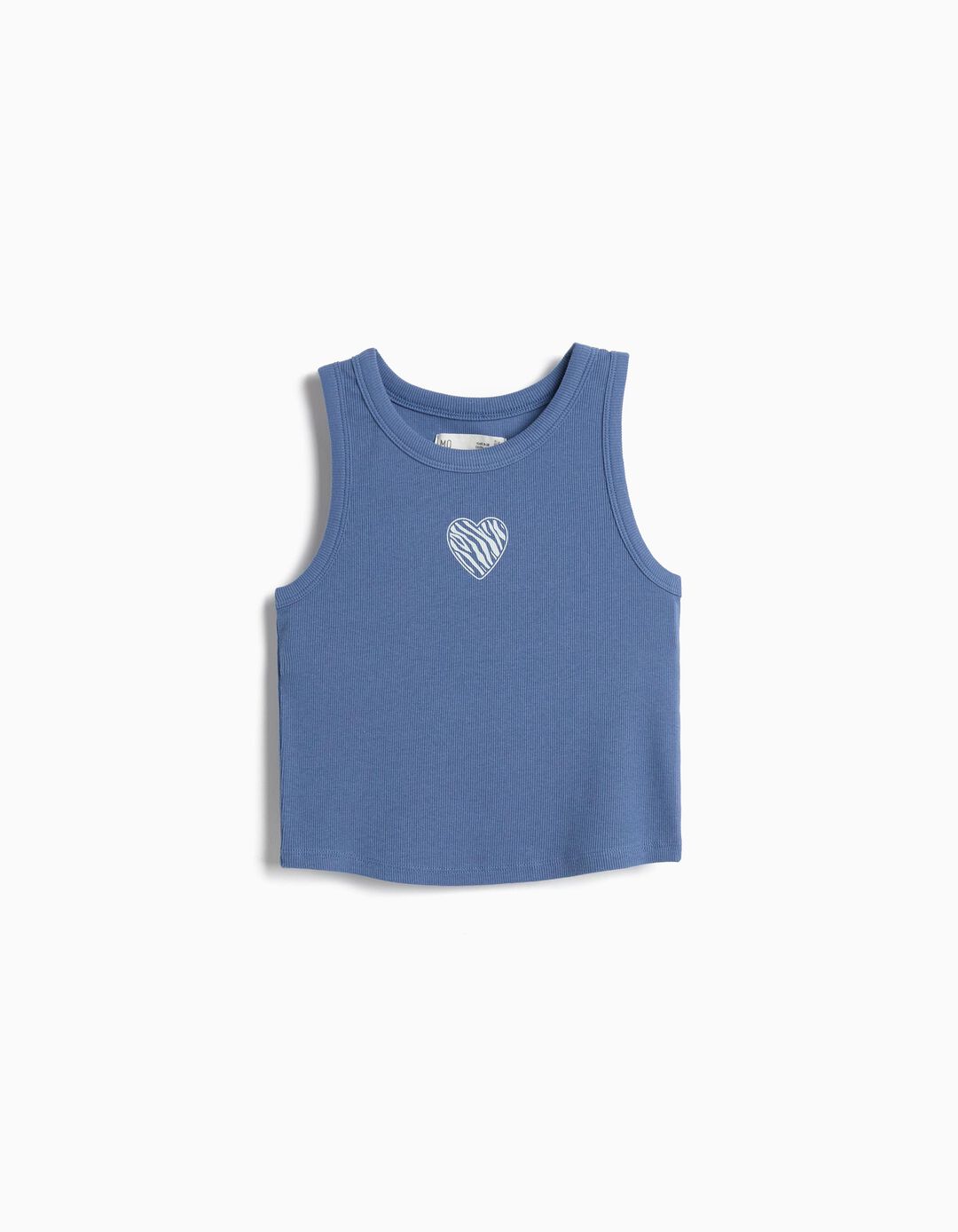 Tank Top Canelado, Menina, Azul Escuro