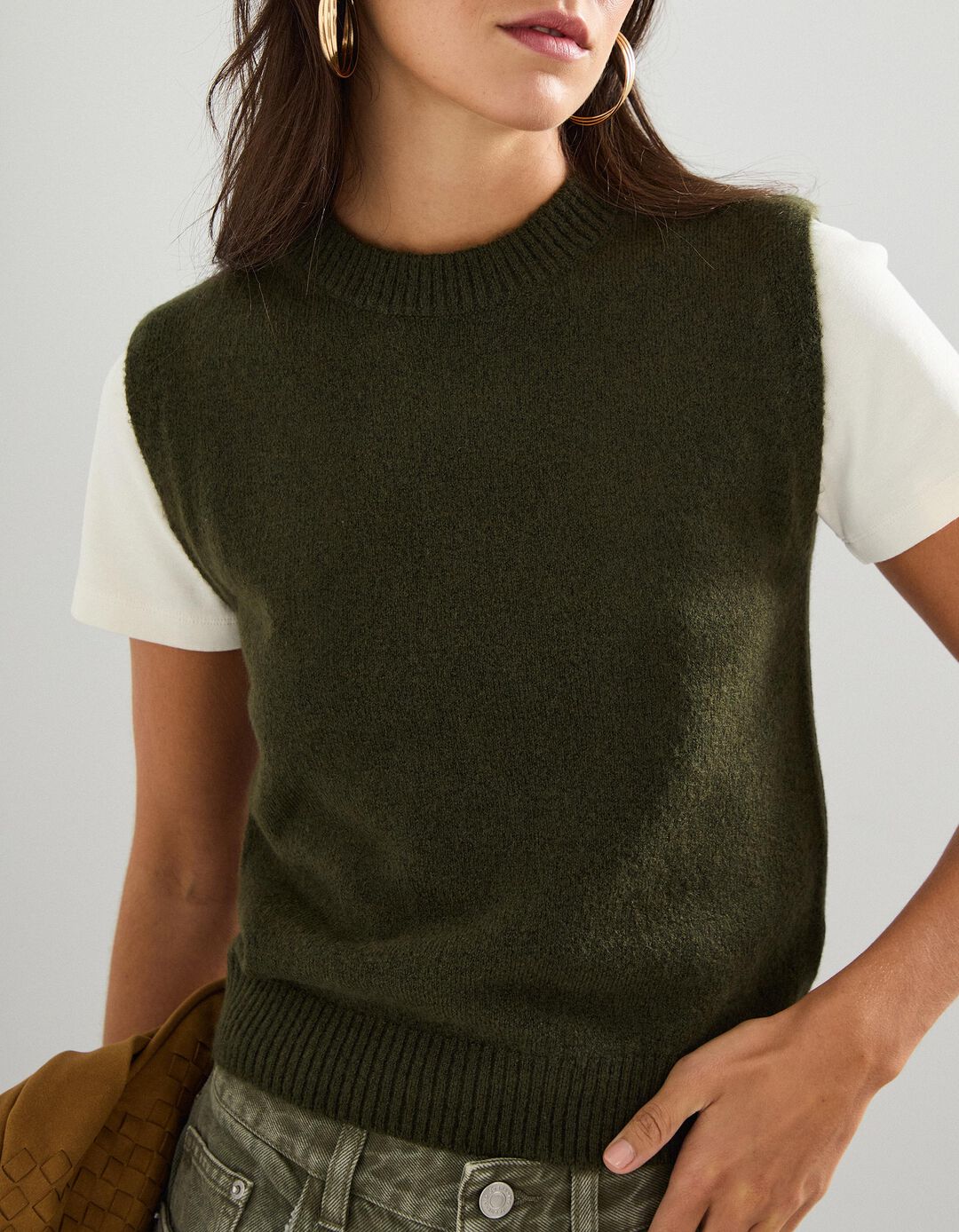 Colete de Malha, Mulher, Verde