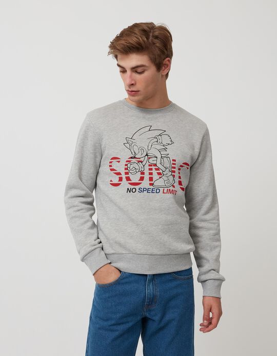 Sweatshirt 'Sonic', Homem, Cinzento