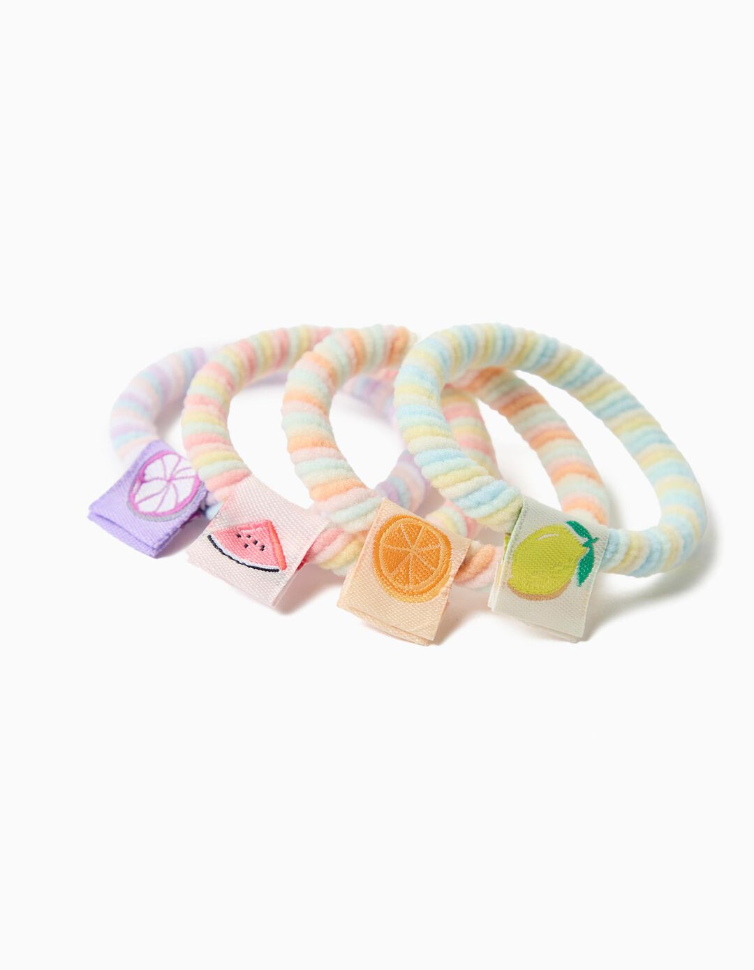 Pack 4 El&aacute;sticos, Menina, Multicor