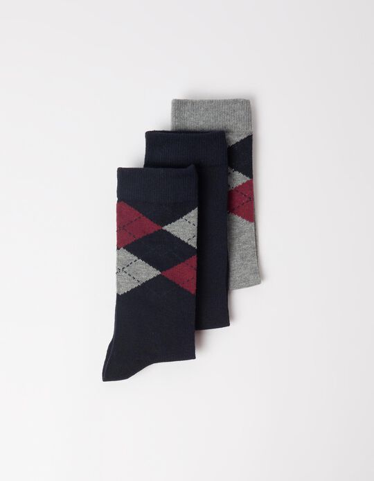 Comprar Online Pack 3 Pares De Meias, Homem, Azul
