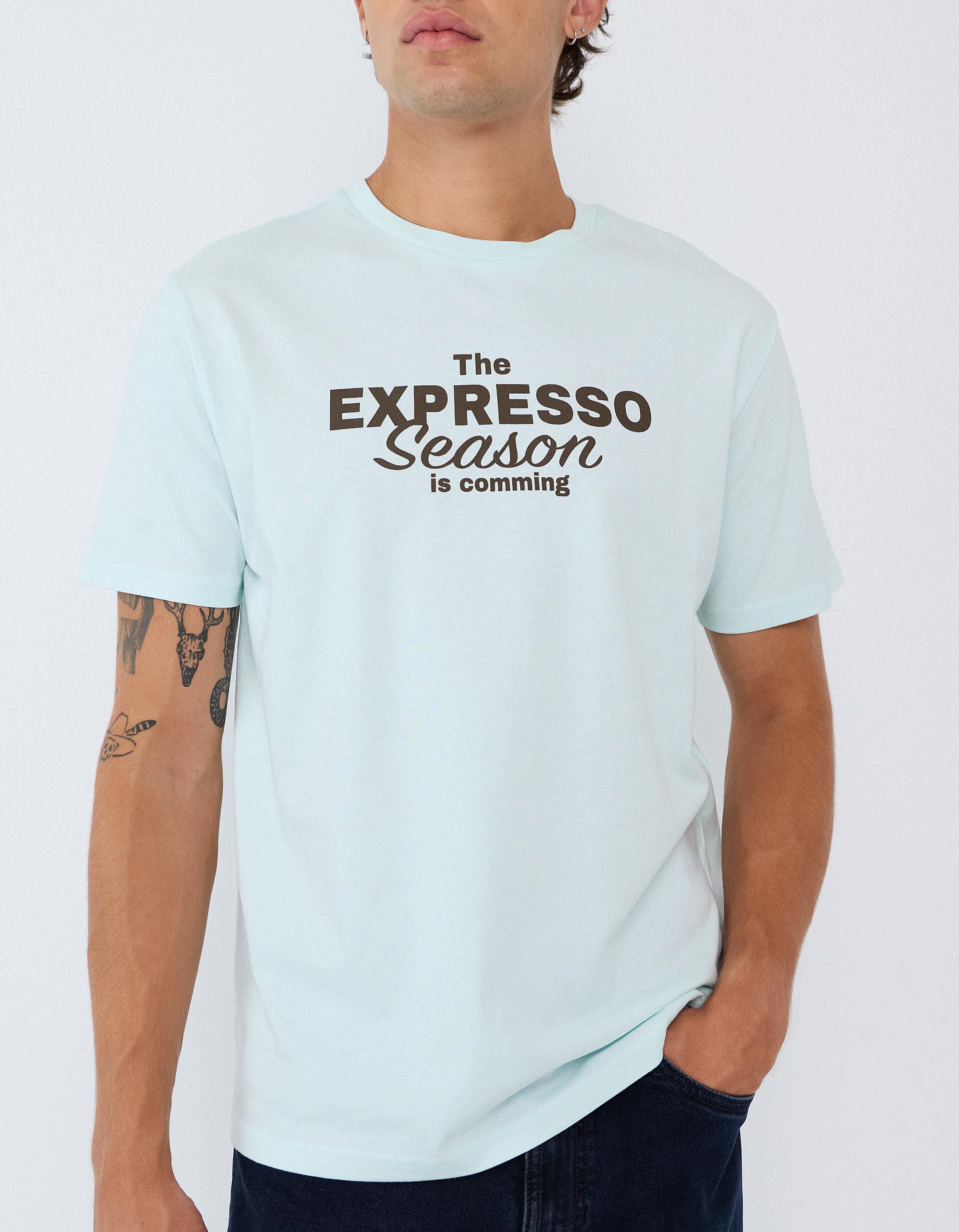 Comprar Online T-shirt Jersey Estampada, Homem, Azul Claro
