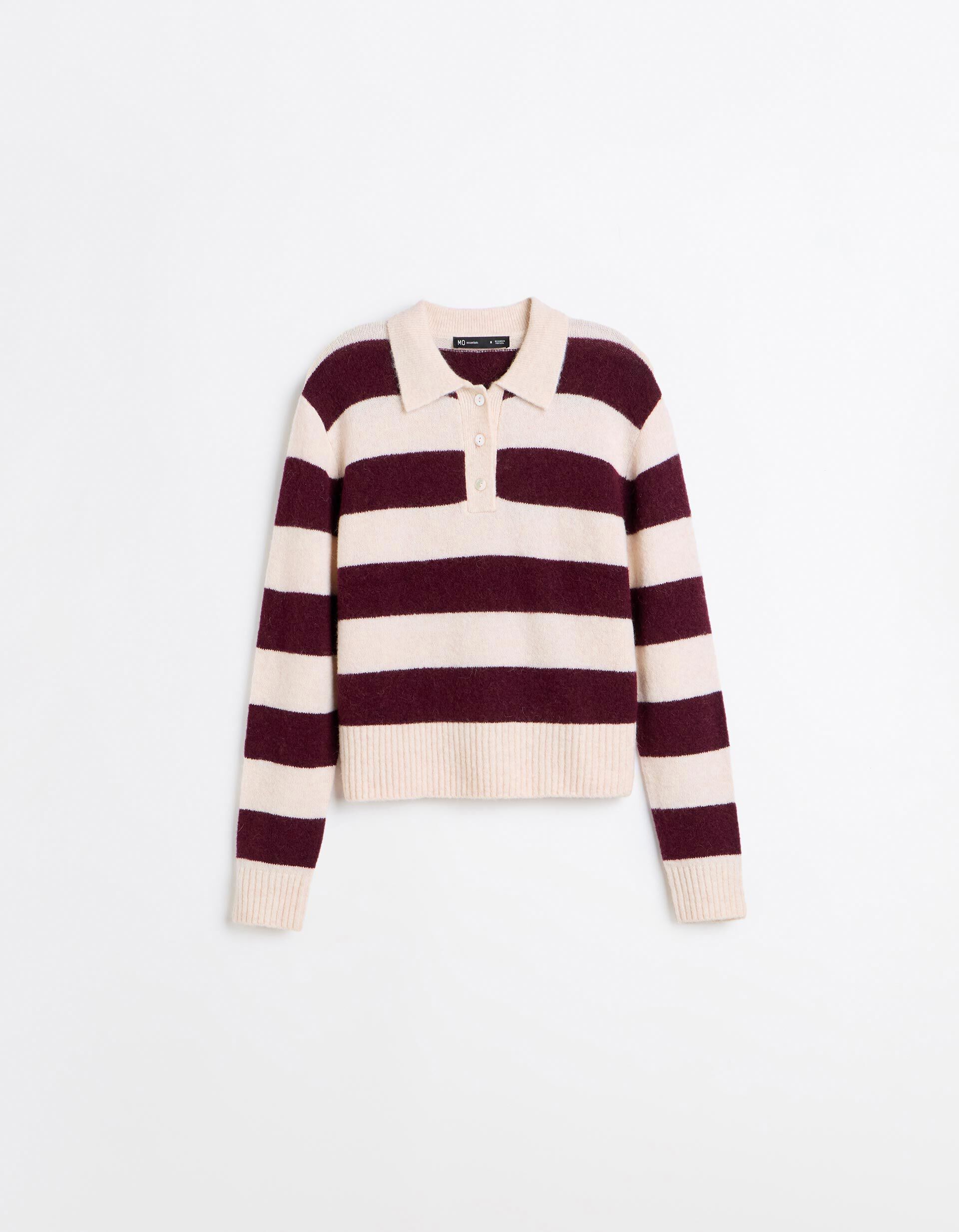 Comprar Online Polo Em Mistura De L&atilde; E Alpaca, Mulher, Vermelho Escuro