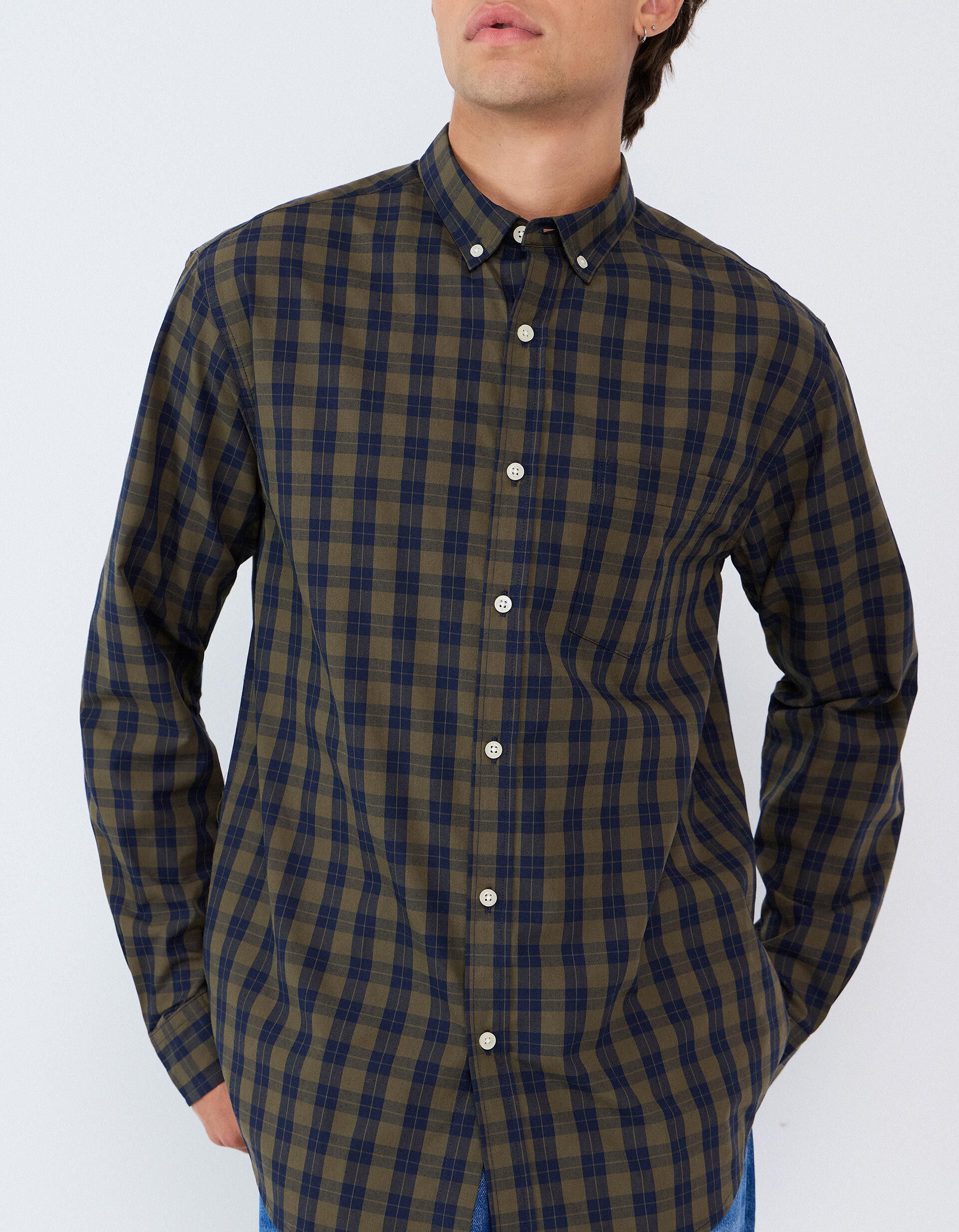 Comprar Online Camisa De Popelina, Homem, Verde Escuro