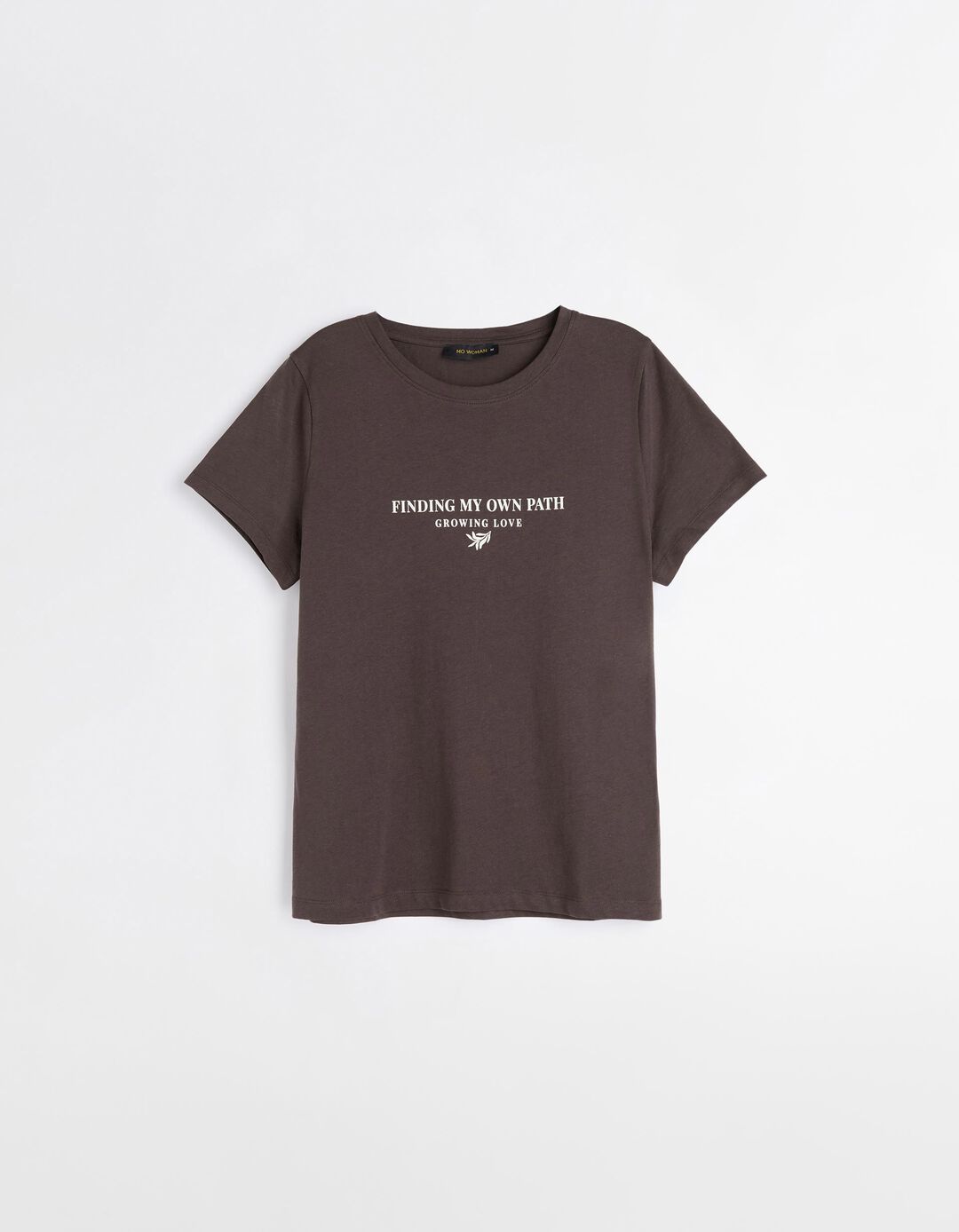 T-shirt Estampado, Mulher, Cinzento Escuro