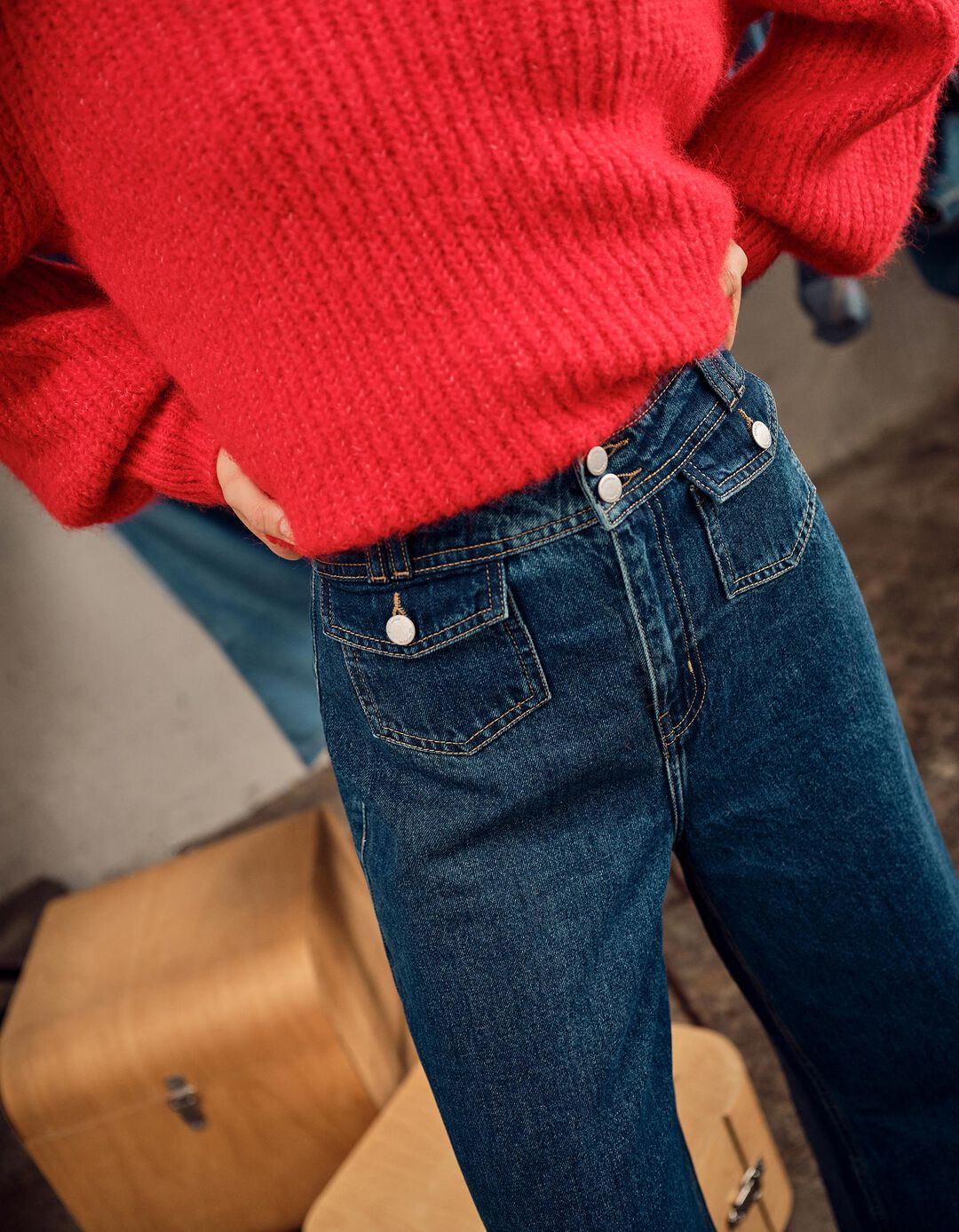 Cal&ccedil;as de Ganga, Mulher, Azul Escuro