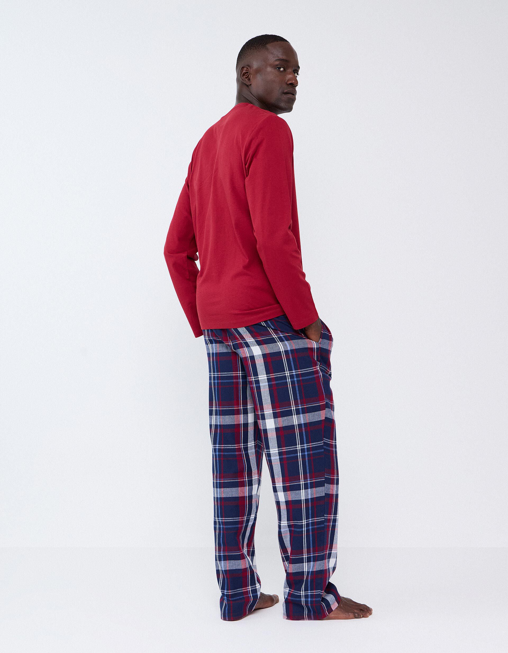 Comprar Online Pijama Xadrez, Homem, Vermelho Escuro