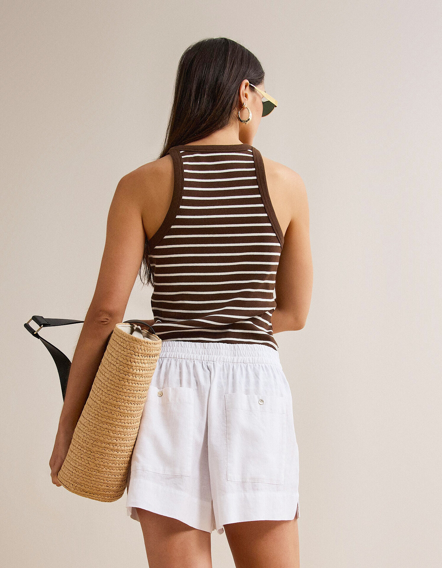 Comprar Online Tank Top Canelado, Mulher, Castanho Escuro