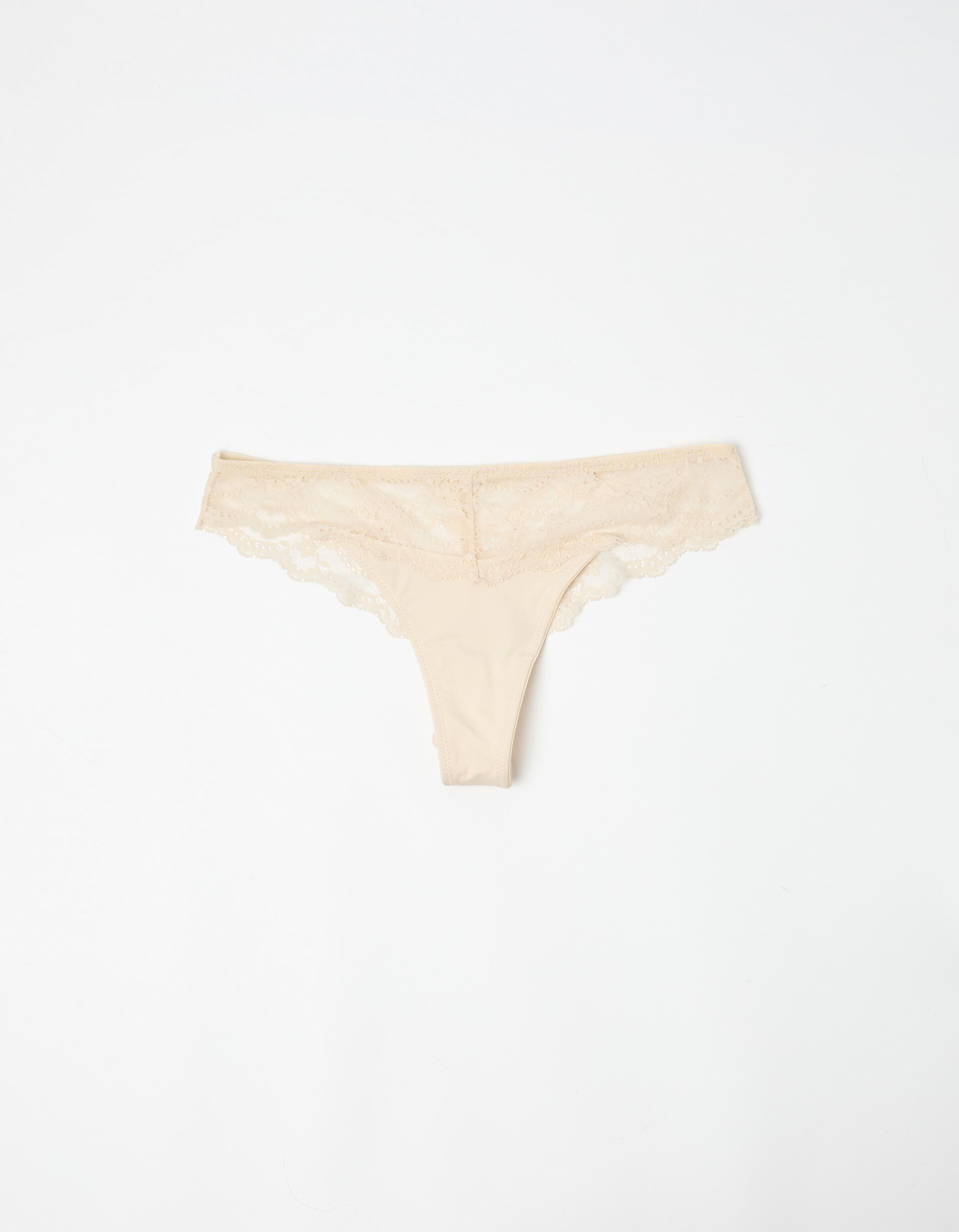Comprar Online Cuecas Brasileiras com Renda, Mulher, Bege Claro