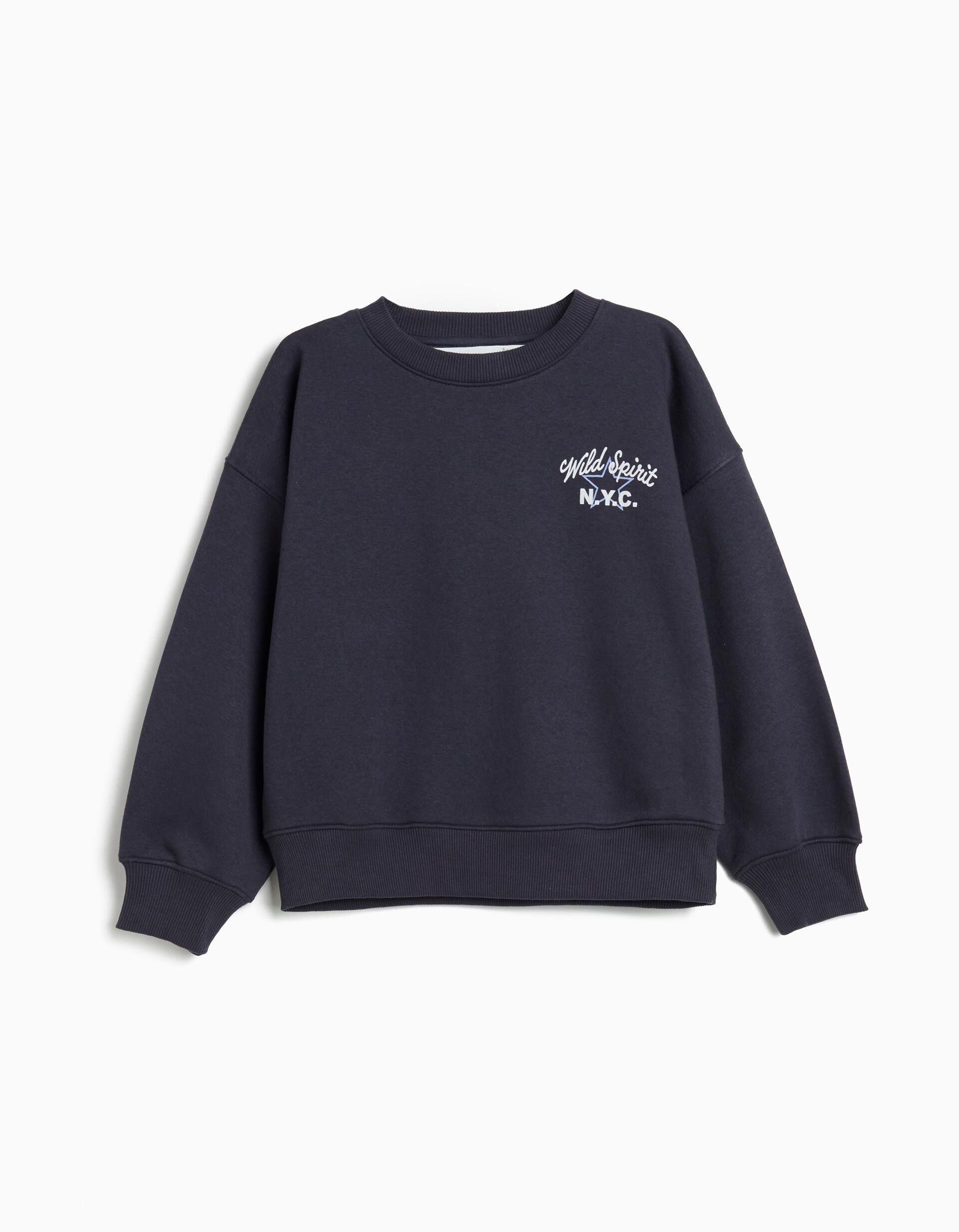 Comprar Online Sweatshirt de Felpa, Menina, Azul Escuro