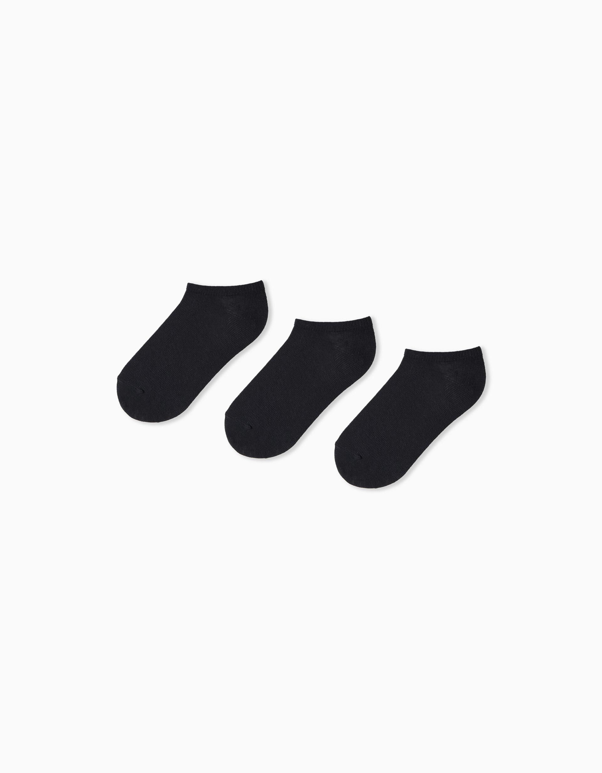 Comprar Online Pack 3 Pares de Meias Tornozelo, Crian&ccedil;a, Preto