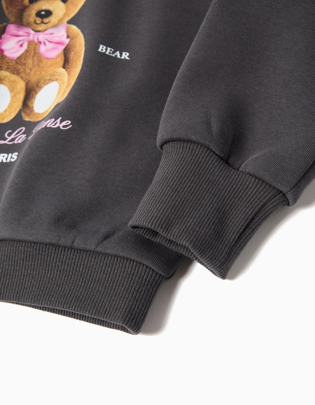 Sweatshirt de Felpa, Menina, Cinzento Escuro