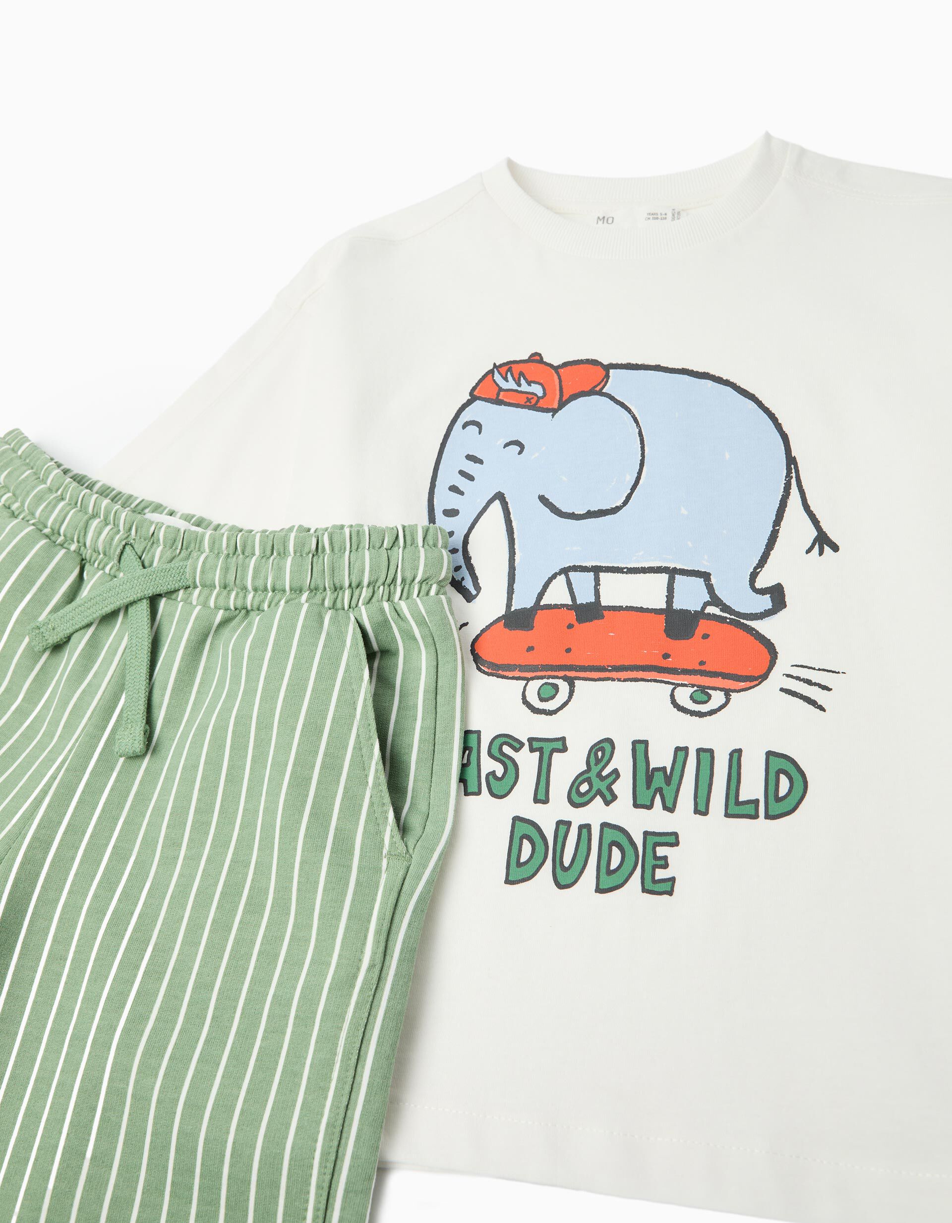 Comprar Online Conjunto T-shirt e Cal&ccedil;&otilde;es, Menino, Verde Escuro