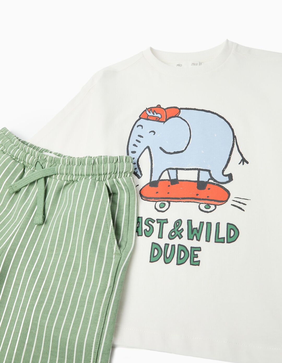 Conjunto T-shirt e Cal&ccedil;&otilde;es, Menino, Verde Escuro