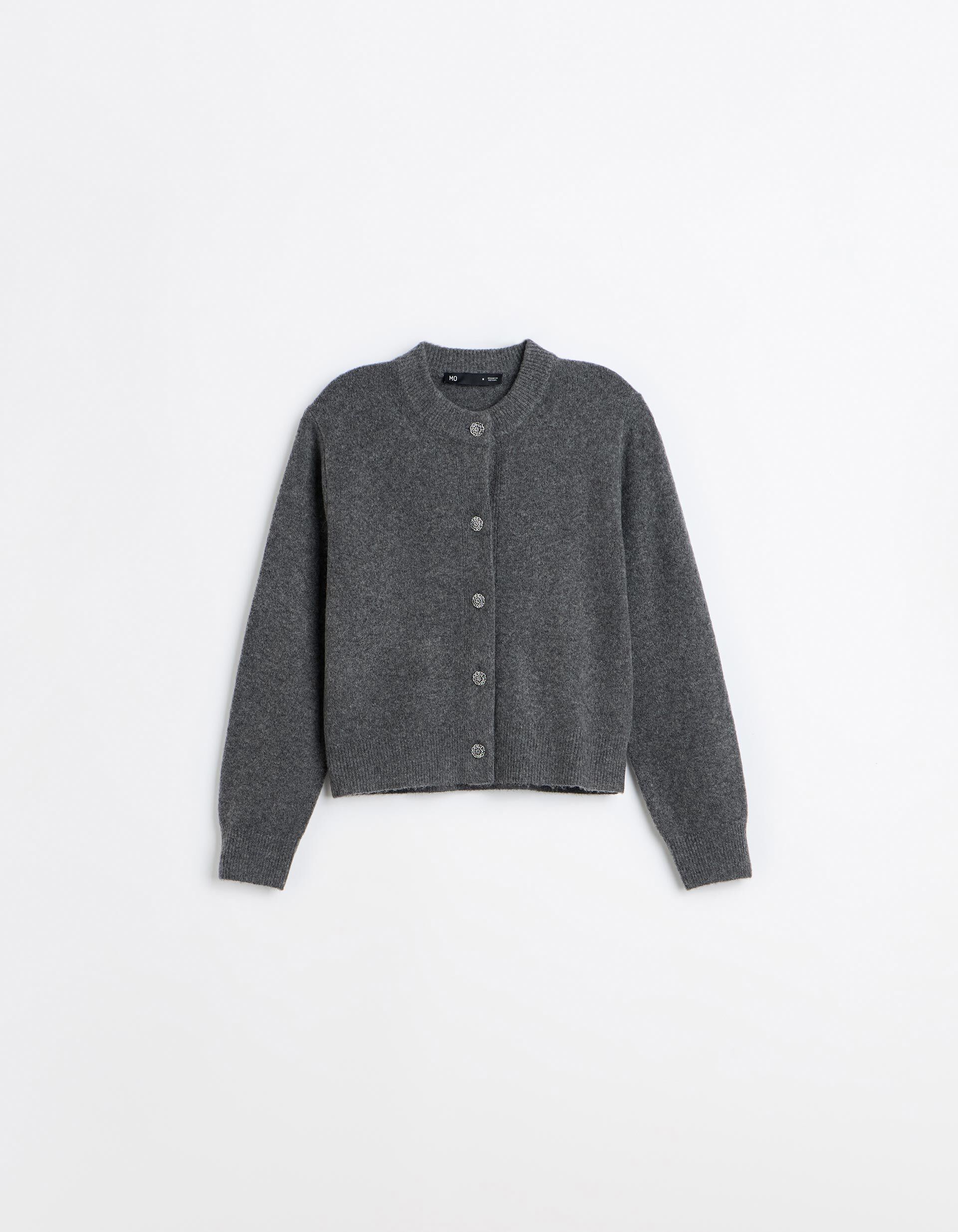 Comprar Online Casaco De Malha Tricotada, Mulher, Cinzento