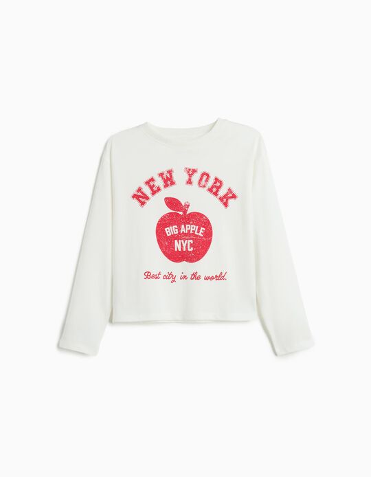 Comprar Online T-shirt Manga Comprida, Menina, Branco