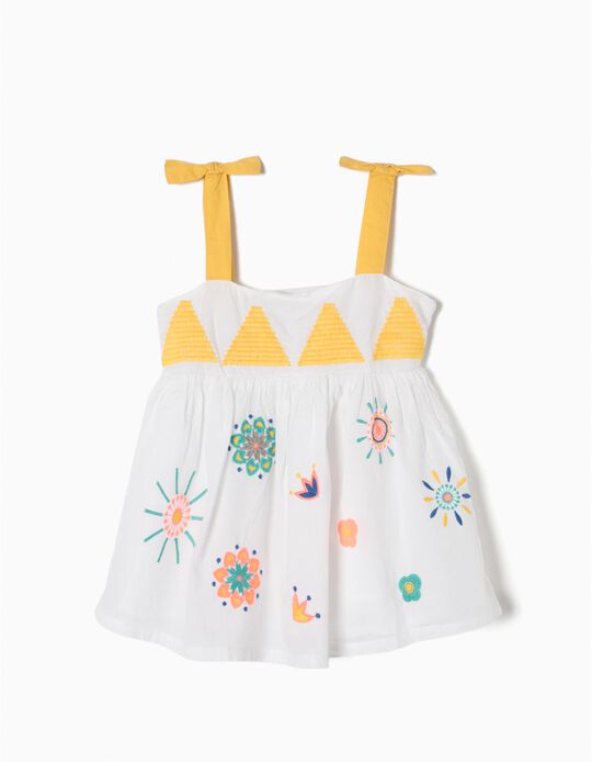 Loose-Fitting Embroidered Blouse