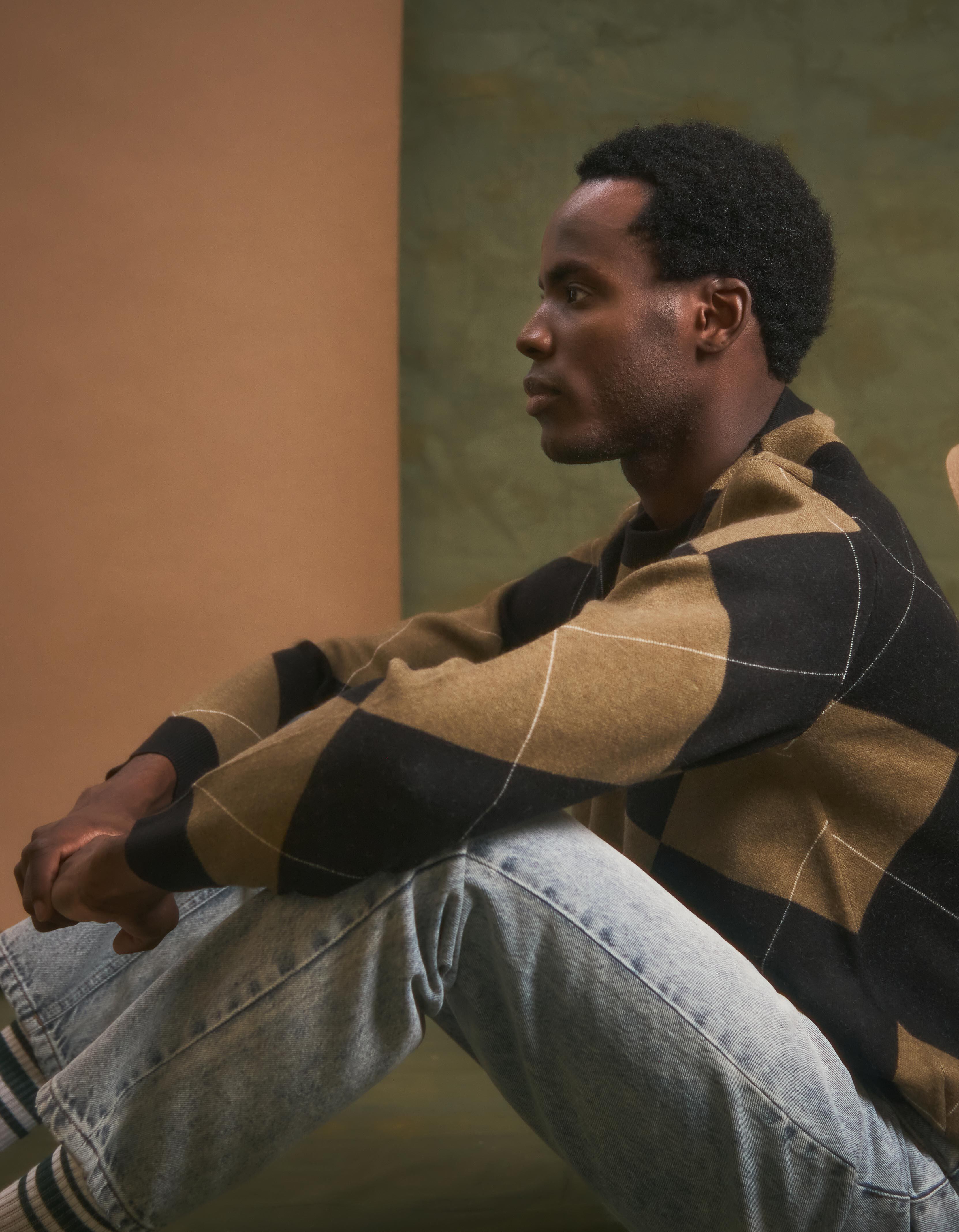 Comprar Online Camisola de Malha, Homem, Castanho