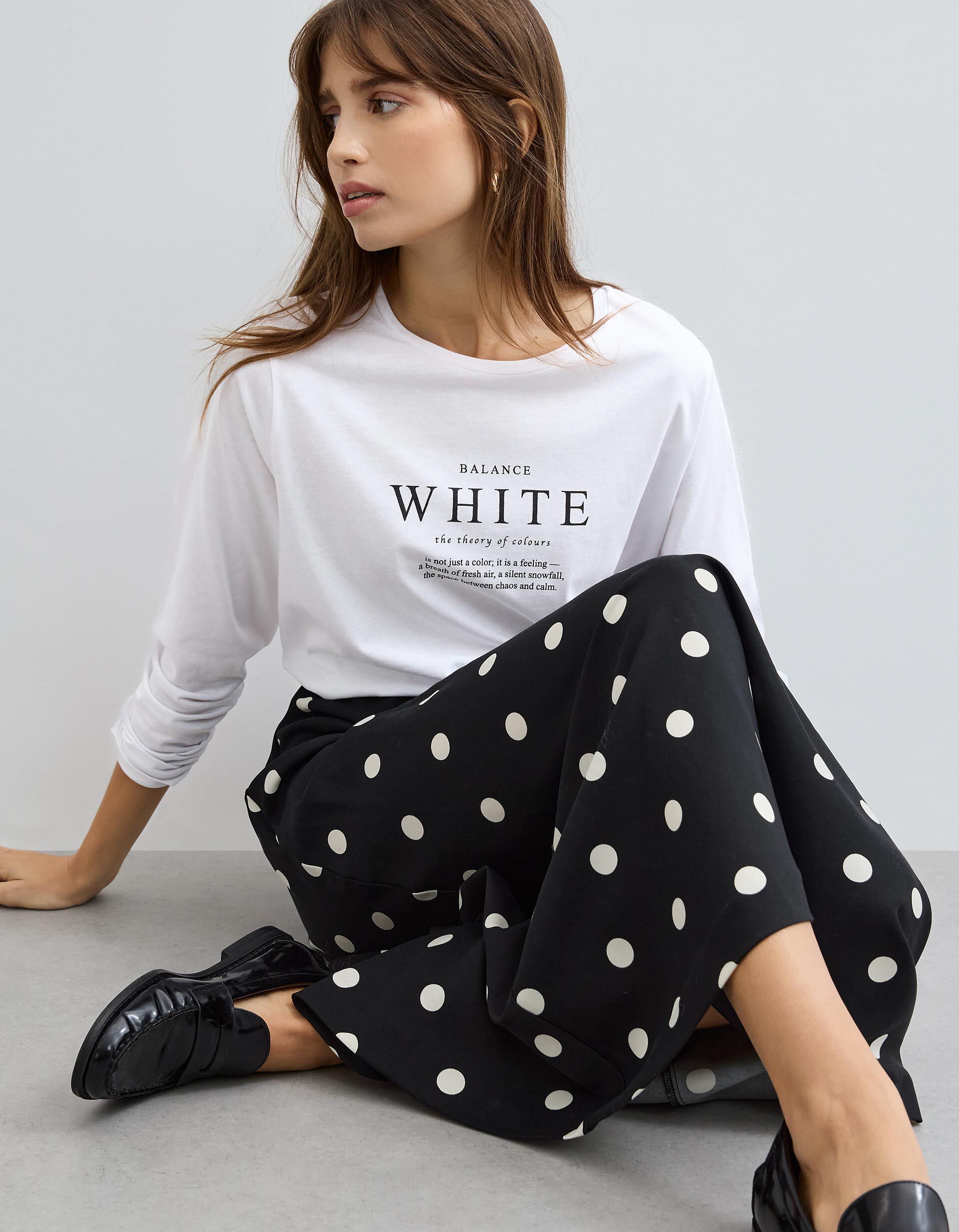 Comprar Online T-shirt Manga Comprida, Mulher, Branco