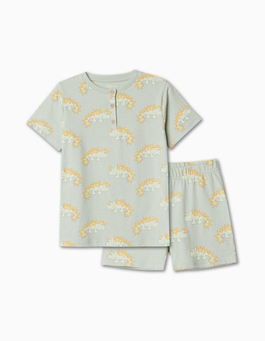 Pijama Estampado Dinossauros, Menino, Verde Claro