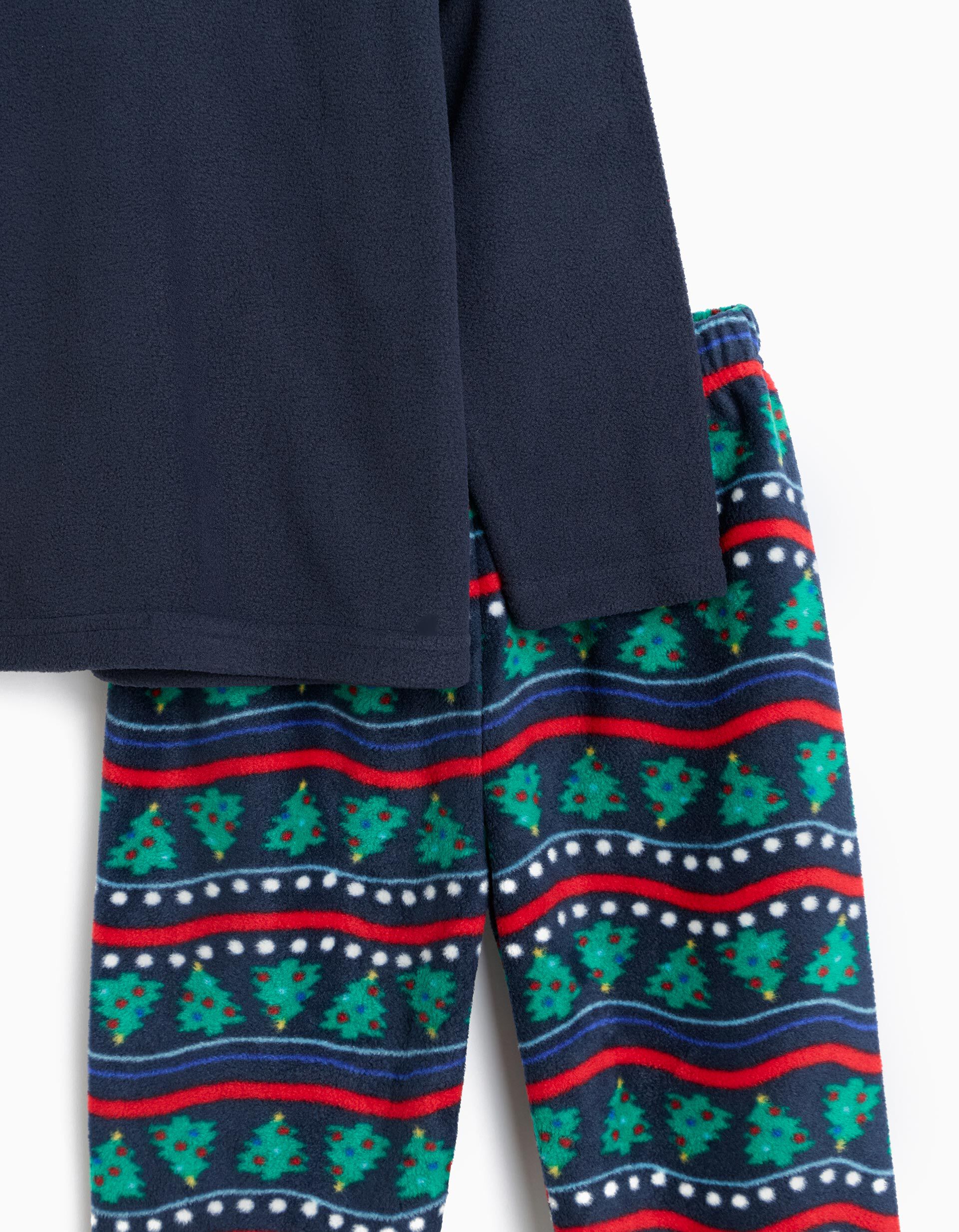 Comprar Online Pijama Polar De Natal, Menino, Azul Escuro
