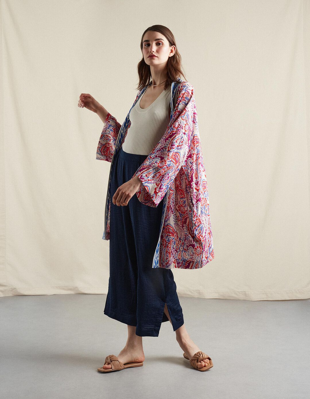 Belted Kimono, Women, Multicolour