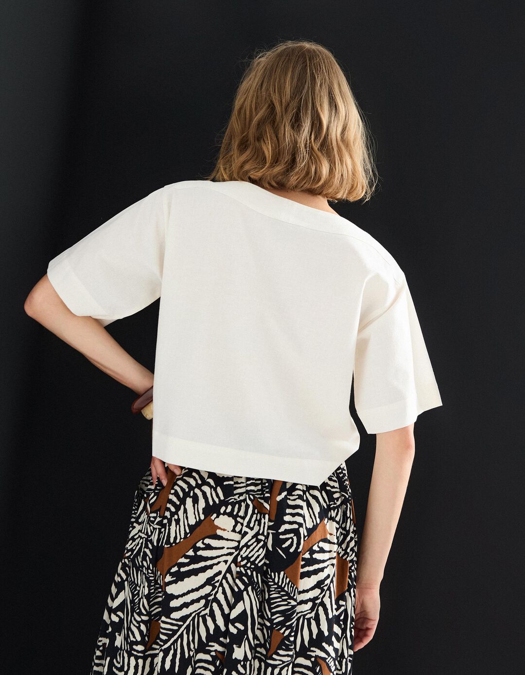 Blusa com Linho, Mulher, Bege Claro