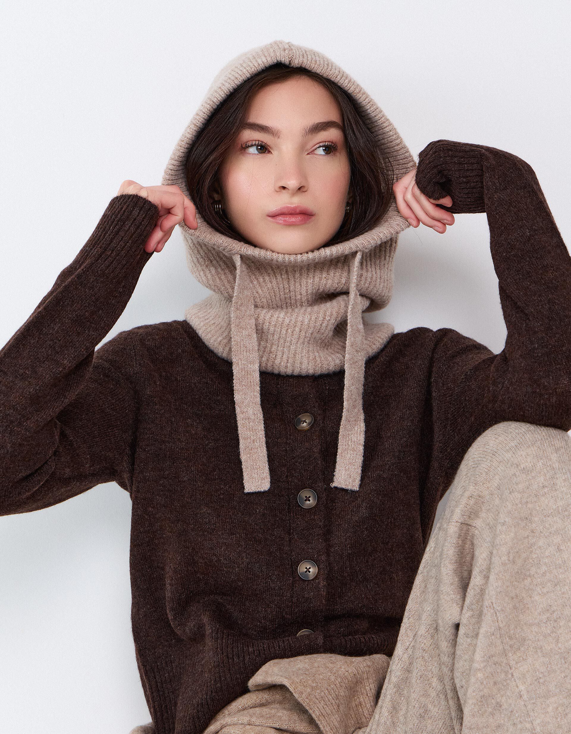 Comprar Online Gorro balaclava De Malha, Mulher, Bege