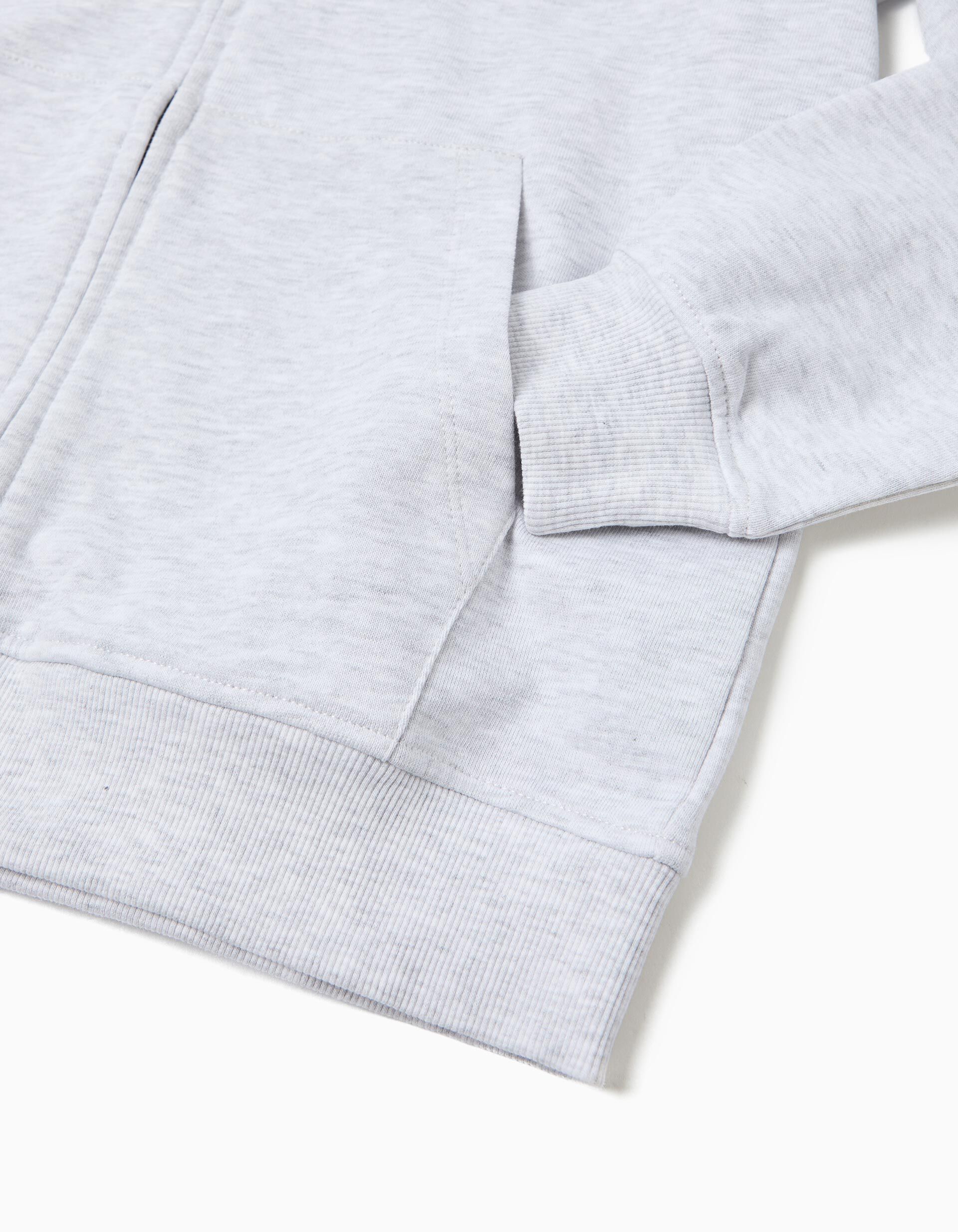 Comprar Online Casaco de Felpa com Capuz, Menino, Cinzento Claro