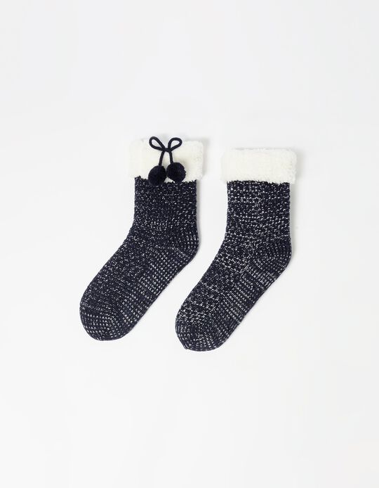 Comprar Online Meias Antiderrapantes, Mulher, Azul Escuro