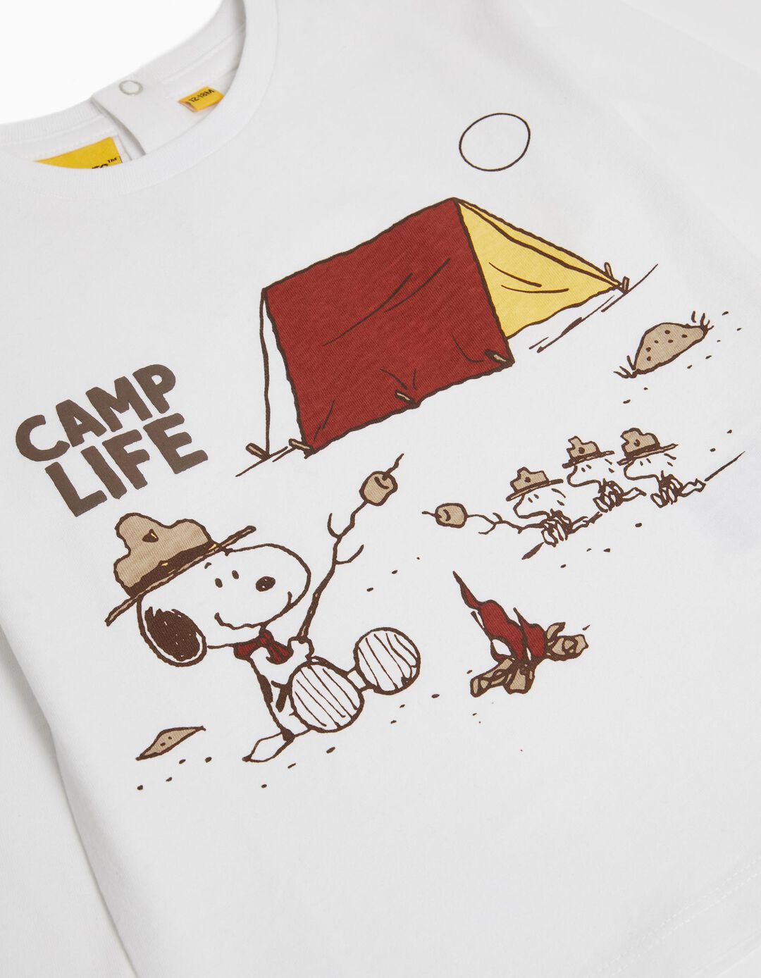 'Snoopy' Long Sleeve T-Shirt, Baby Boy, White