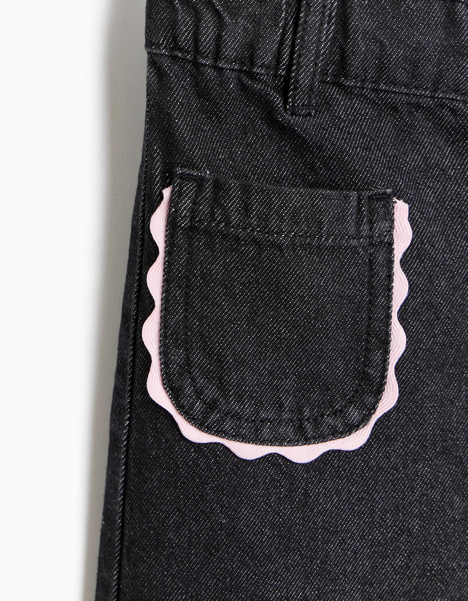 Comprar Online Cal&ccedil;as De Ganga 'Wide Leg', Menina, Preto