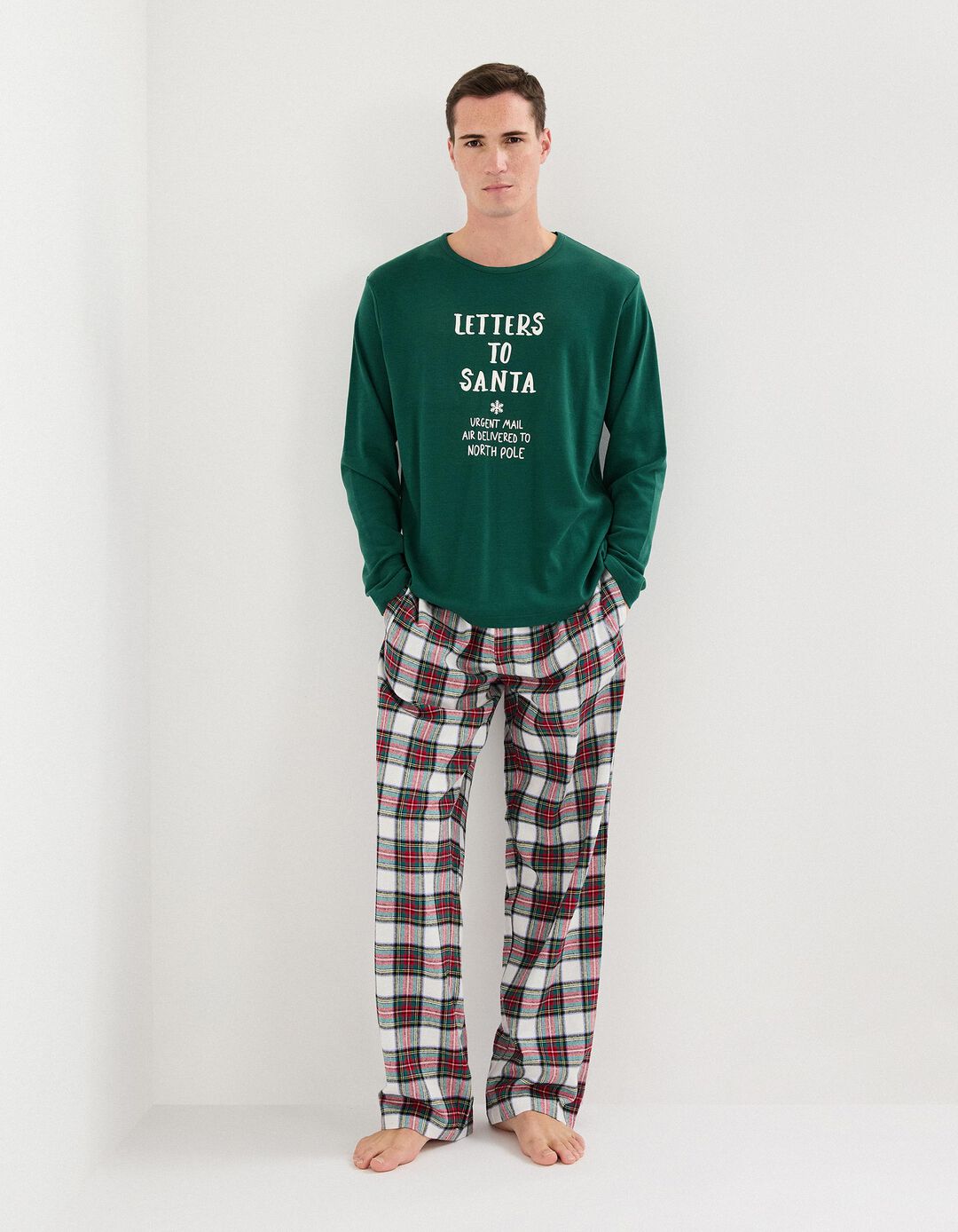 Pijama de Natal, Homem, Verde Escuro