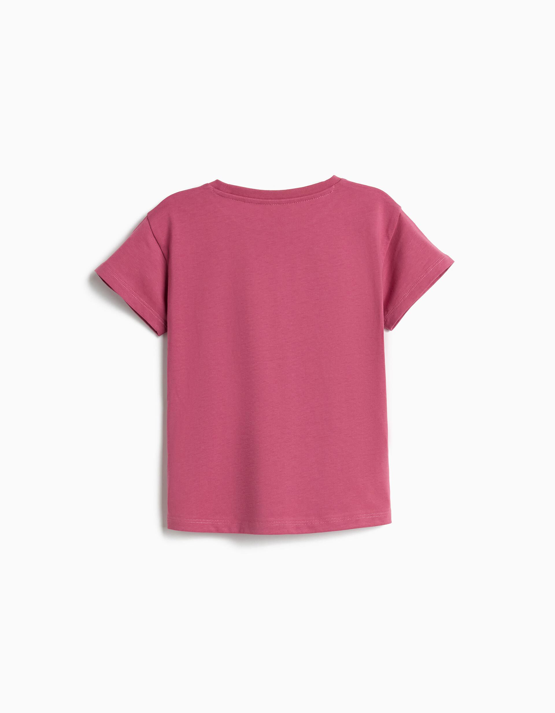 Comprar Online T-shirt Estampada, Menina, Rosa Escuro