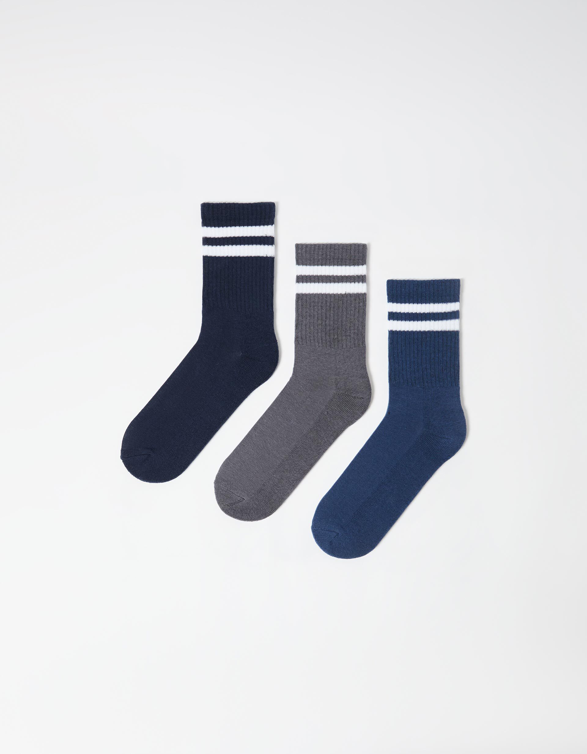 Comprar Online Pack 3 Pares de Meias Desporto, Homem, Azul
