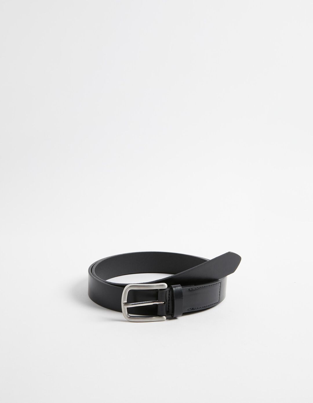 Synthetic Leather Belt, Men, Black