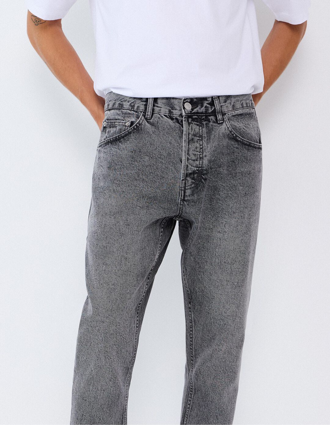 Cal&ccedil;as De Ganga 'Cropped', Homem, Cinzento Escuro