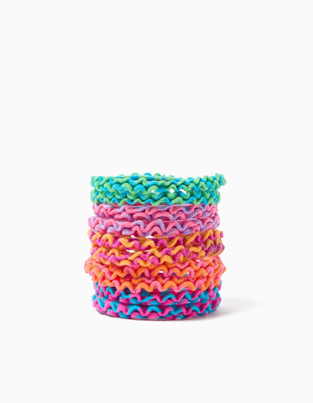Pack 10 El&aacute;sticos de Cabelo, Menina, Multicor
