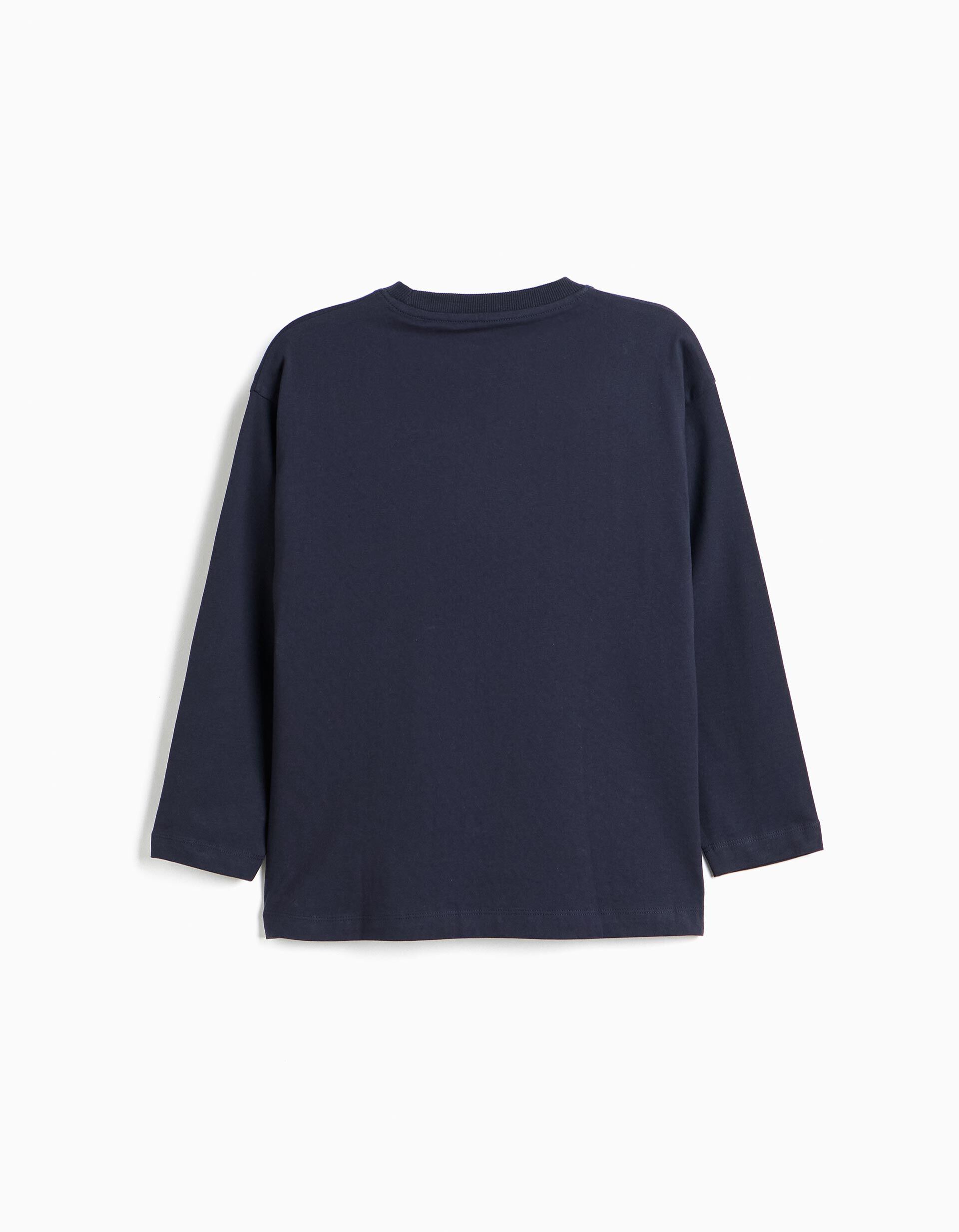 Comprar Online T-shirt De Manga Comprida, Menino, Azul Escuro