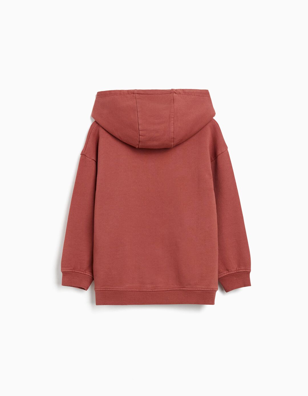 Sweatshirt de Felpa Capuz, Menino, Laranja Escuro