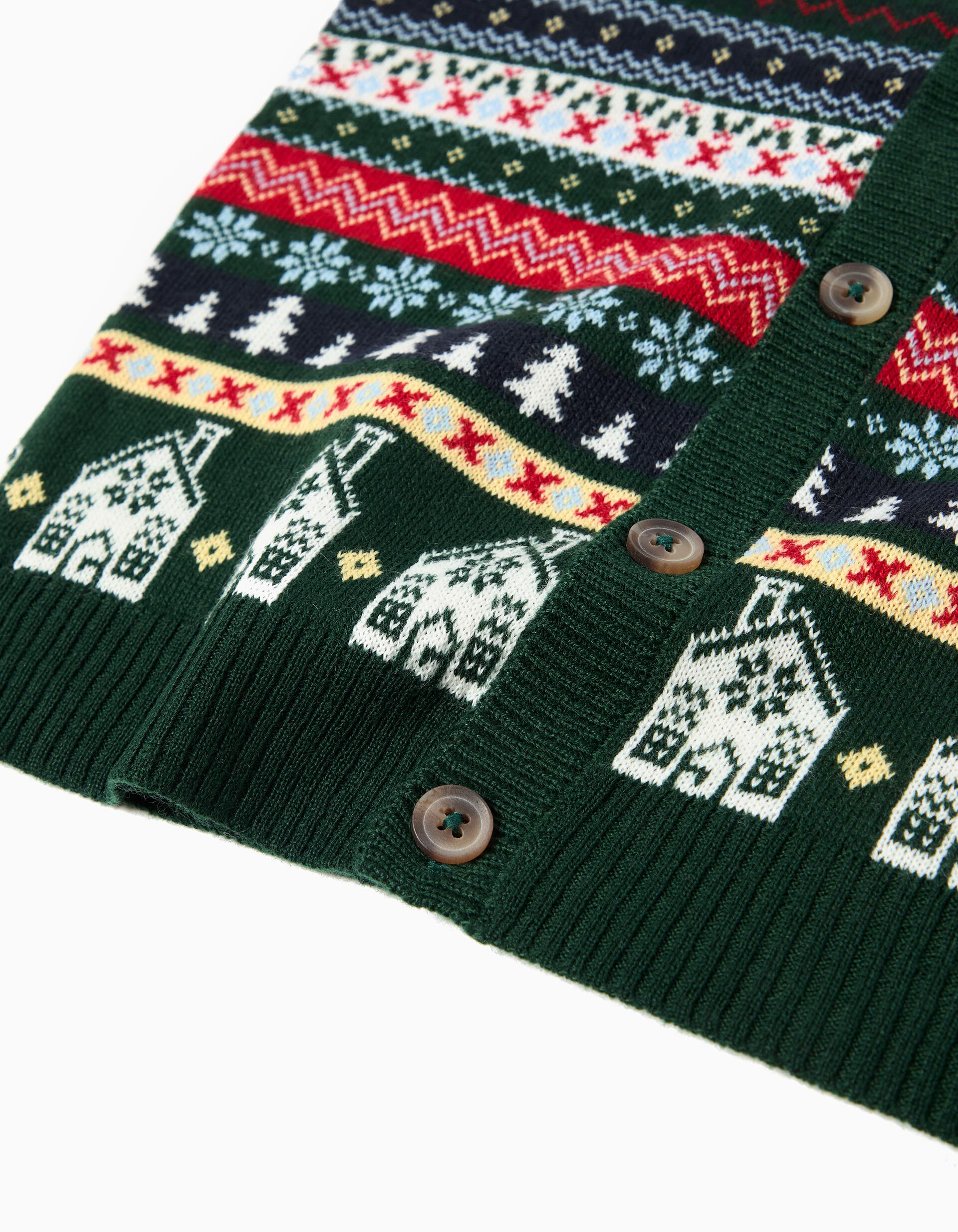 Comprar Online Colete Malha Natal, Menino, Verde Escuro