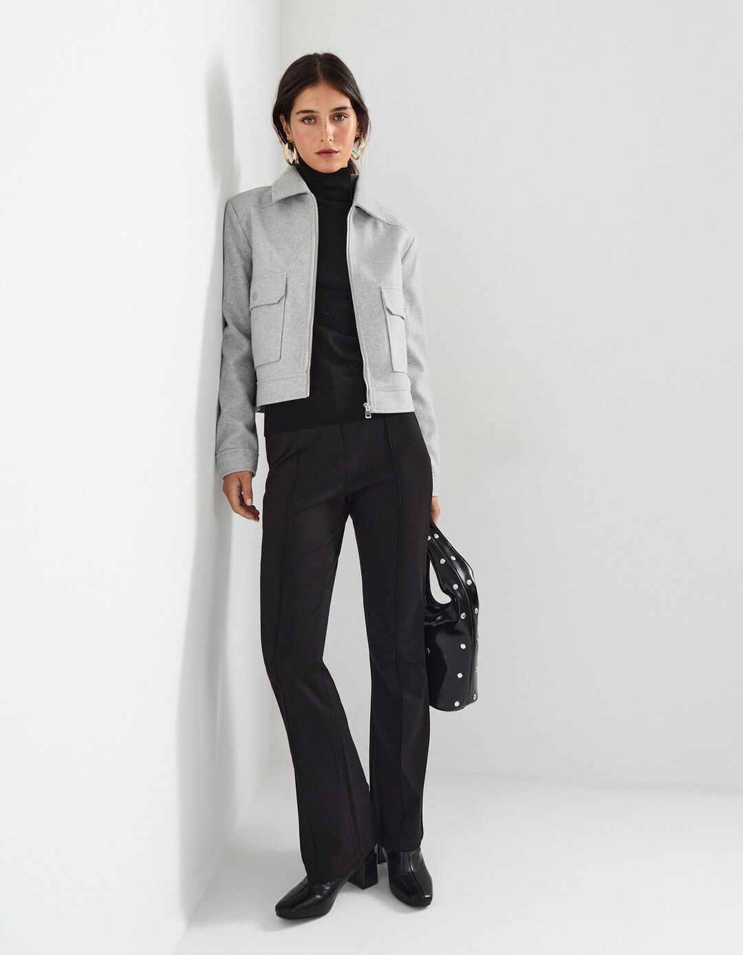 Leggings, Mulher, Preto 