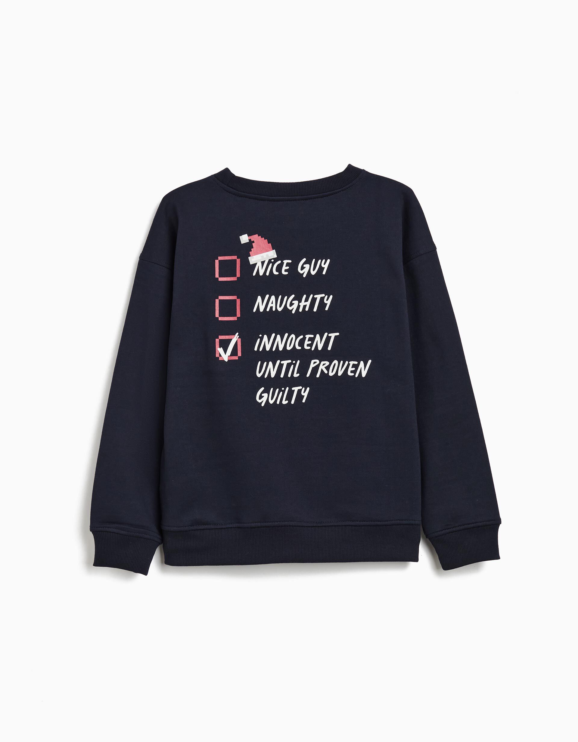 Comprar Online Sweatshirt de Natal, Menino, Azul Escuro 