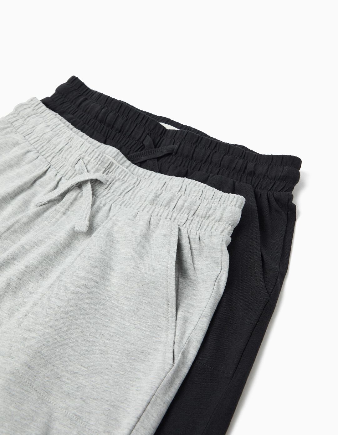 Pack 2 Cal&ccedil;&otilde;es Jersey, Menino, Cinzento Claro