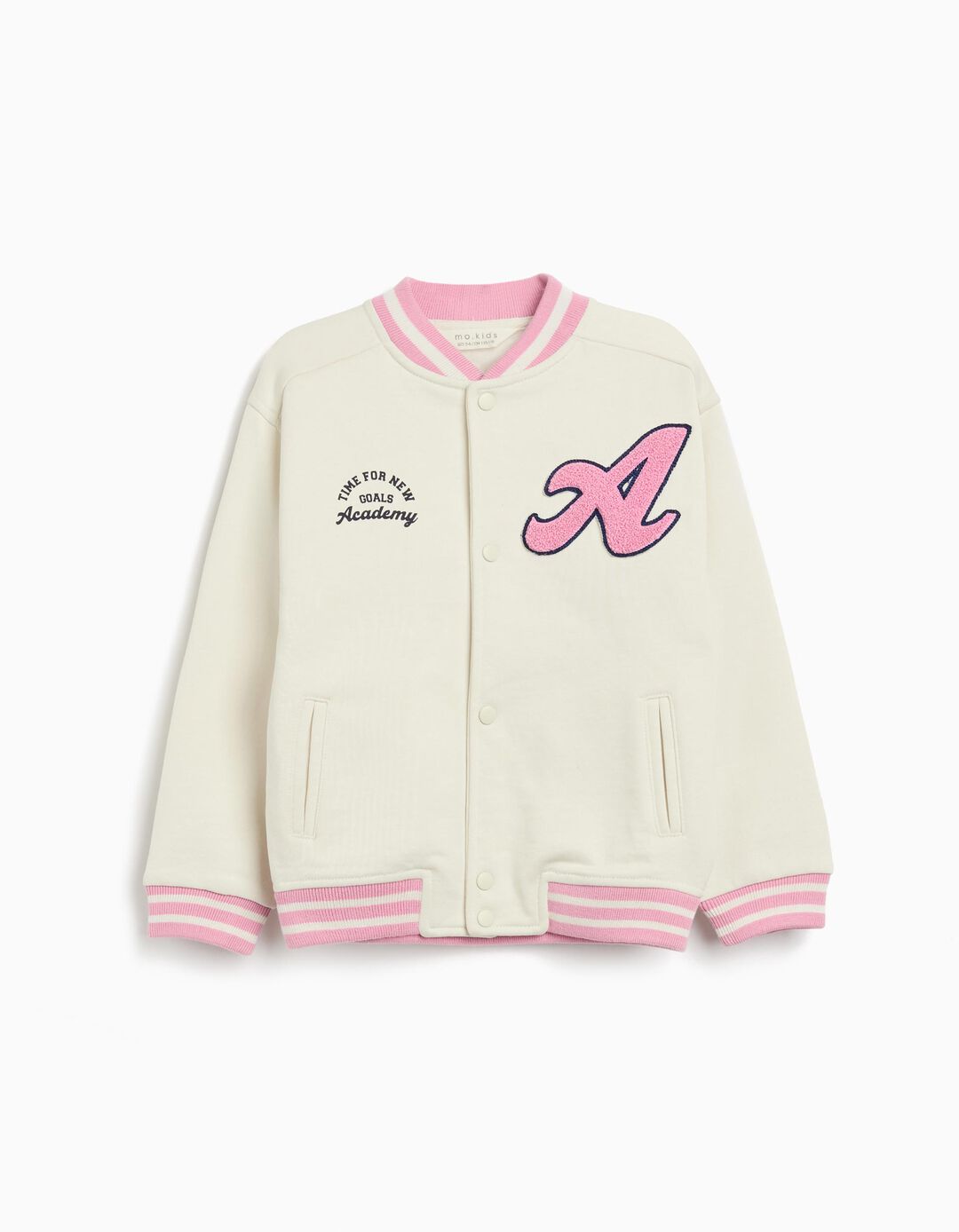 Casaco Bomber, Menina, Branco