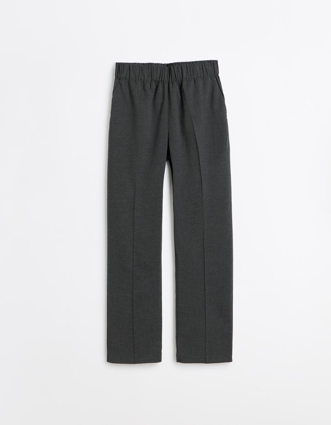 Cal&ccedil;as Com Cintura El&aacute;stica, Mulher, Cinzento Escuro